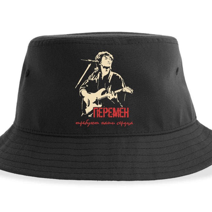 Viktor Tsoi Rock Musician Russia Cinema USSR Sustainable Bucket Hat