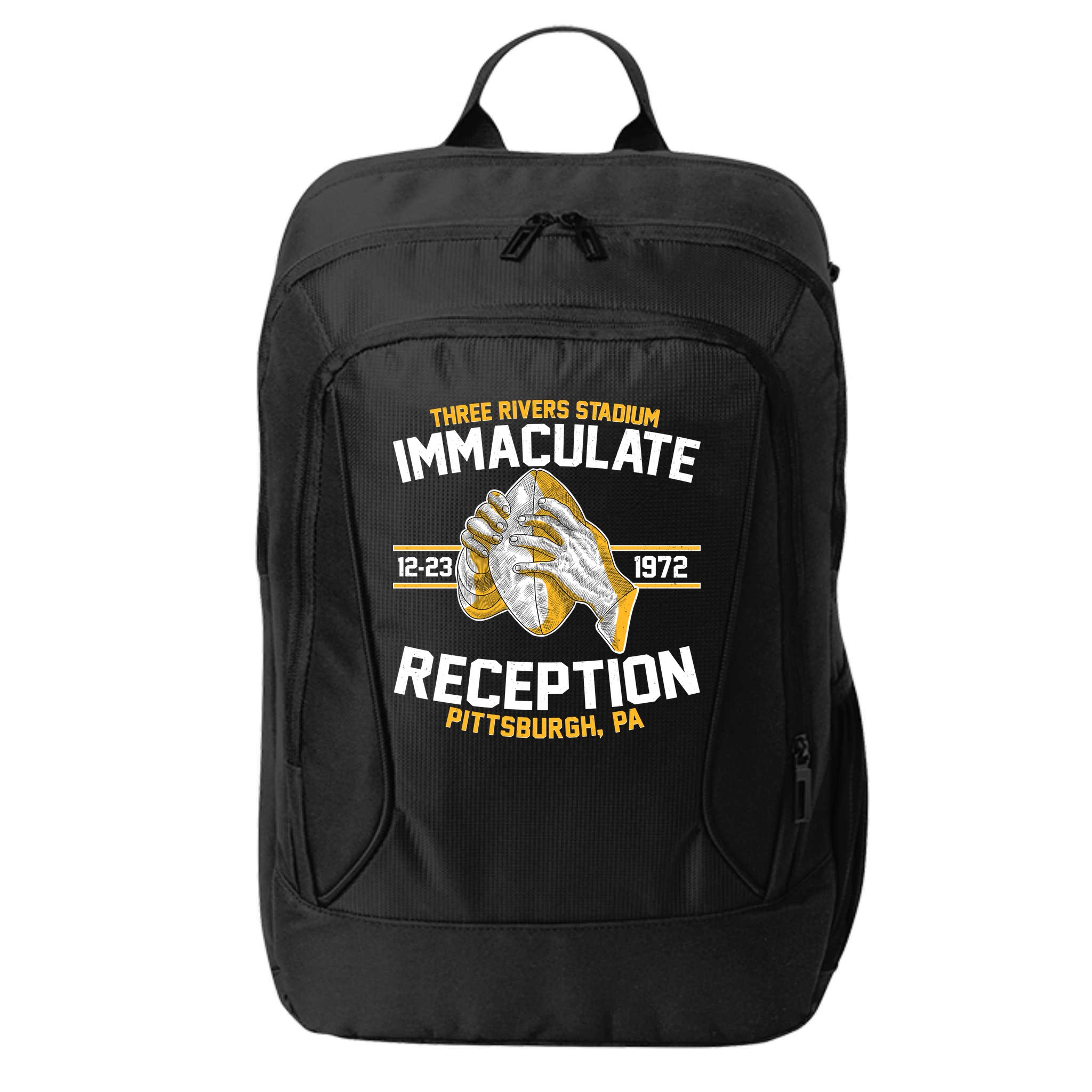 Vintage Three Rivers Stadium Immaculate Reception Football City Backpack