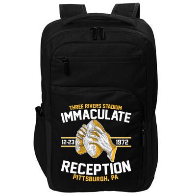 Vintage Three Rivers Stadium Immaculate Reception Football Impact Tech Backpack