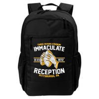 Vintage Three Rivers Stadium Immaculate Reception Football Backpack