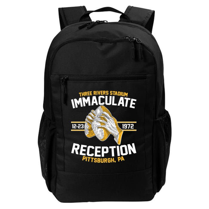 Vintage Three Rivers Stadium Immaculate Reception Football Backpack