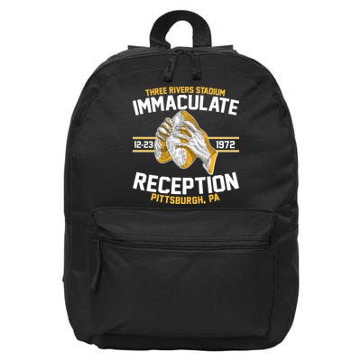 Vintage Three Rivers Stadium Immaculate Reception Football 16 in Basic Backpack