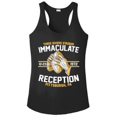 Vintage Three Rivers Stadium Immaculate Reception Football Ladies PosiCharge Competitor Racerback Tank