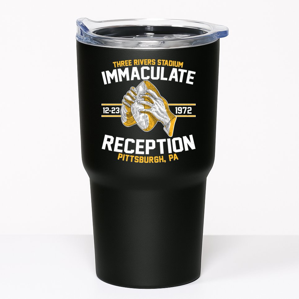 Vintage Three Rivers Stadium Immaculate Reception Football Tumbler