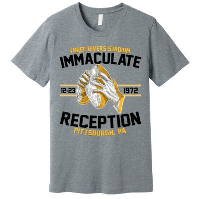 Vintage Three Rivers Stadium Immaculate Reception Football Premium T-Shirt