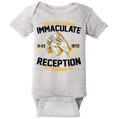 Vintage Three Rivers Stadium Immaculate Reception Football Baby Bodysuit