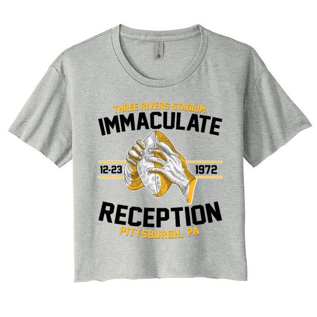 Vintage Three Rivers Stadium Immaculate Reception Football Crop Top