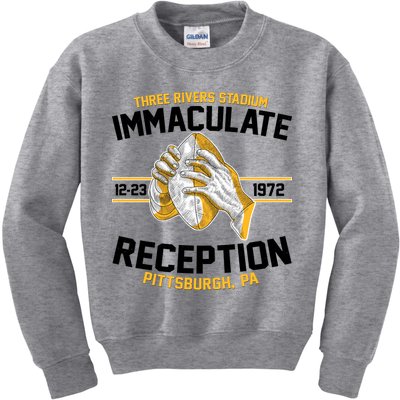 Vintage Three Rivers Stadium Immaculate Reception Football Kids Sweatshirt