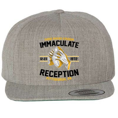 Vintage Three Rivers Stadium Immaculate Reception Football Wool Snapback Cap