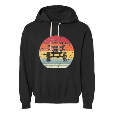 Vintage Truck Retro Sunset 4x4 Car Off Road Garment-Dyed Fleece Hoodie