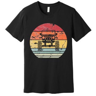 Vintage Truck Retro Sunset 4x4 Car Off Road Premium T-Shirt