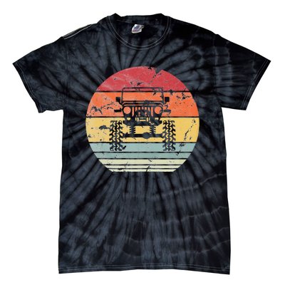 Vintage Truck Retro Sunset 4x4 Car Off Road Tie-Dye T-Shirt