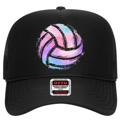 Volleyball Team Sports Beach Volleyball Player High Crown Mesh Back Trucker Hat