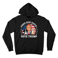 Vote Trump Save Our Pets Cats Dogs 2024 Make Pets Safe Again Hoodie