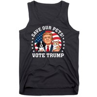 Vote Trump Save Our Pets Cats Dogs 2024 Make Pets Safe Again Tank Top