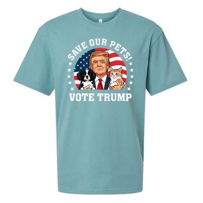 Vote Trump Save Our Pets Cats Dogs 2024 Make Pets Safe Again Sueded Cloud Jersey T-Shirt