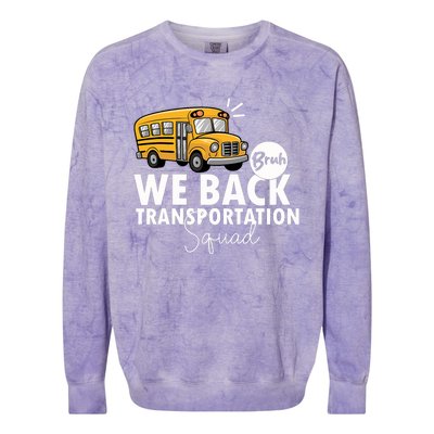 Vintage Transportation Squad Retro School Bus Driver Colorblast Crewneck Sweatshirt