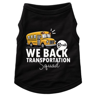 Vintage Transportation Squad Retro School Bus Driver Doggie Tank