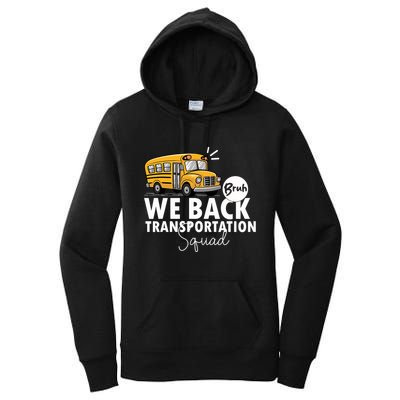 Vintage Transportation Squad Retro School Bus Driver Women's Pullover Hoodie