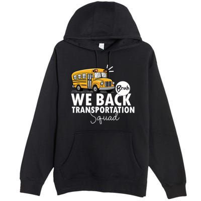 Vintage Transportation Squad Retro School Bus Driver Premium Pullover Hoodie