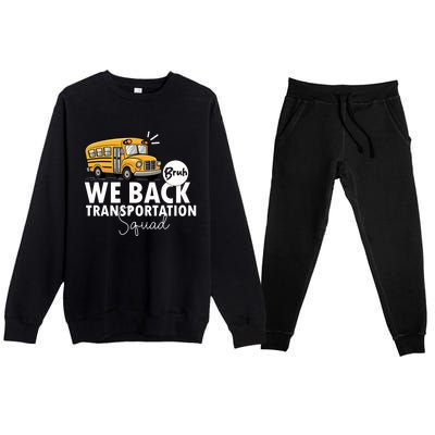 Vintage Transportation Squad Retro School Bus Driver Premium Crewneck Sweatsuit Set