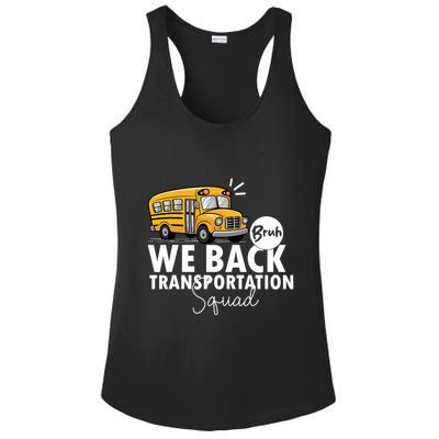 Vintage Transportation Squad Retro School Bus Driver Ladies PosiCharge Competitor Racerback Tank