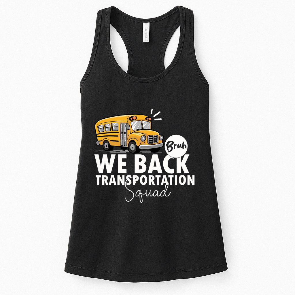 Vintage Transportation Squad Retro School Bus Driver Womens Tank Top