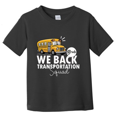 Vintage Transportation Squad Retro School Bus Driver Toddler T-Shirt