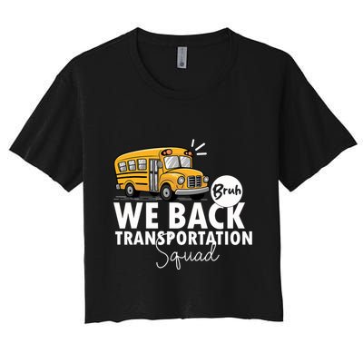 Vintage Transportation Squad Retro School Bus Driver Crop Top