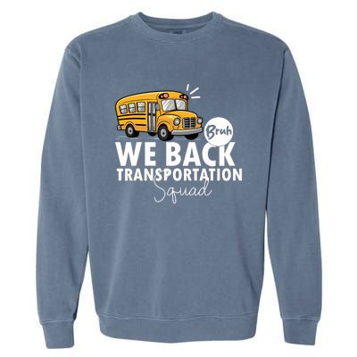 Vintage Transportation Squad Retro School Bus Driver Garment-Dyed Sweatshirt