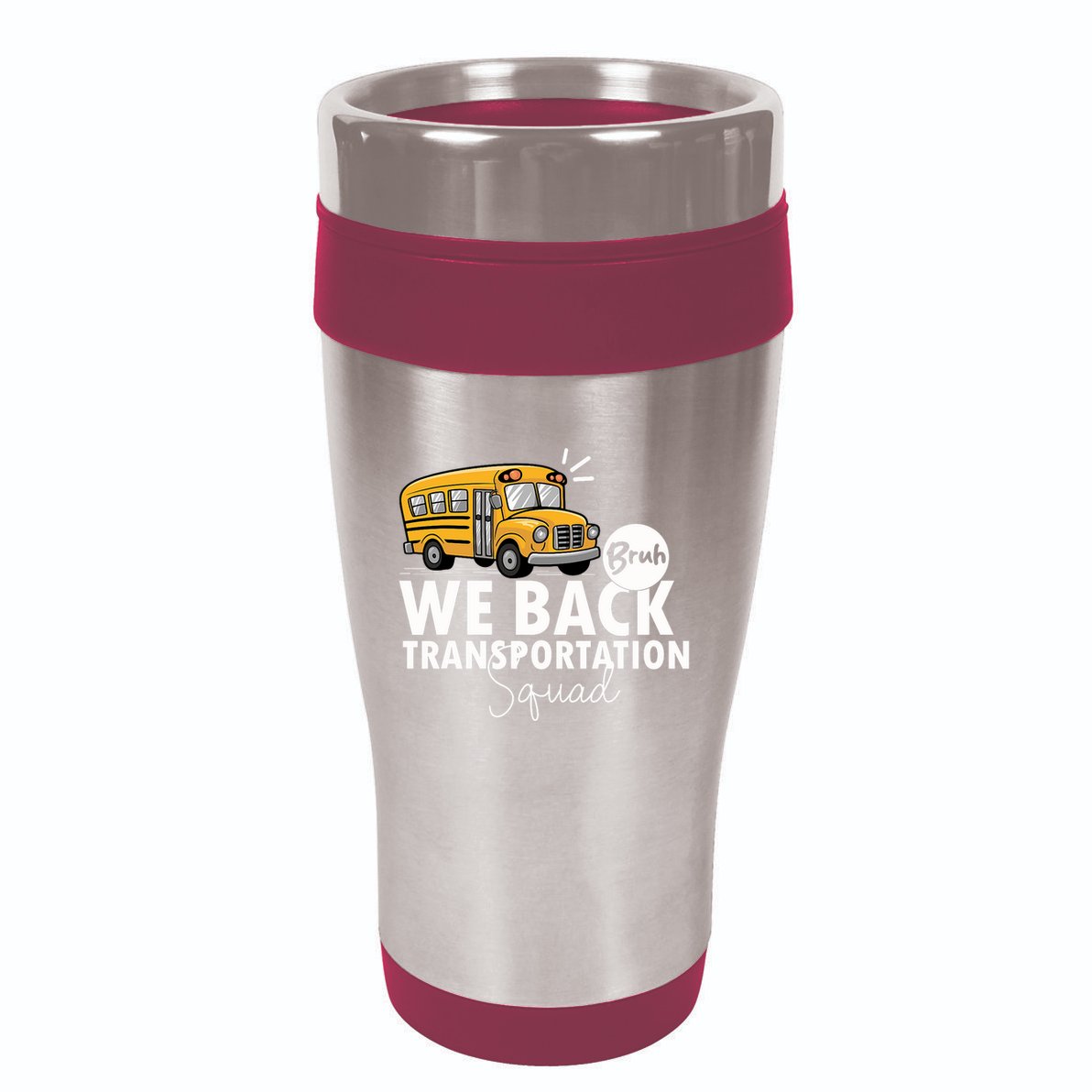 Vintage Transportation Squad Retro School Bus Driver 16oz Travel Tumbler