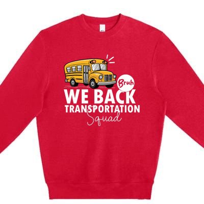 Vintage Transportation Squad Retro School Bus Driver Premium Crewneck Sweatshirt