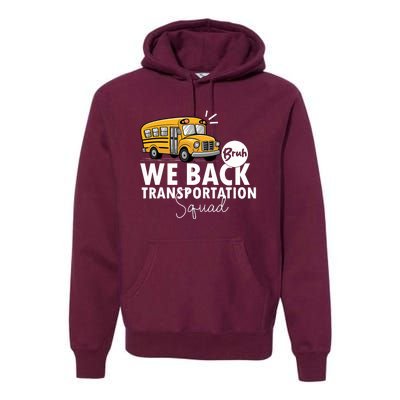 Vintage Transportation Squad Retro School Bus Driver Premium Hoodie