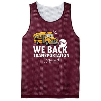 Vintage Transportation Squad Retro School Bus Driver Mesh Reversible Basketball Jersey Tank