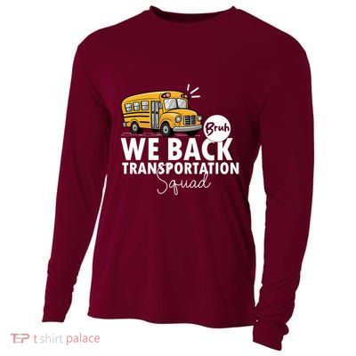 Vintage Transportation Squad Retro School Bus Driver Cooling Performance Long Sleeve Crew