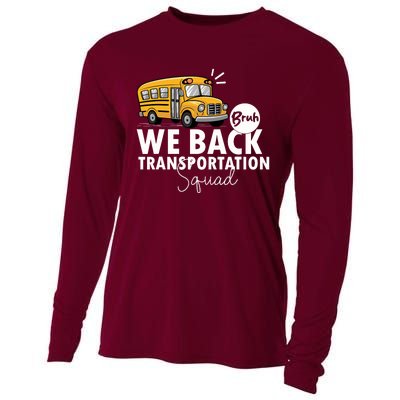 Vintage Transportation Squad Retro School Bus Driver Cooling Performance Long Sleeve Crew