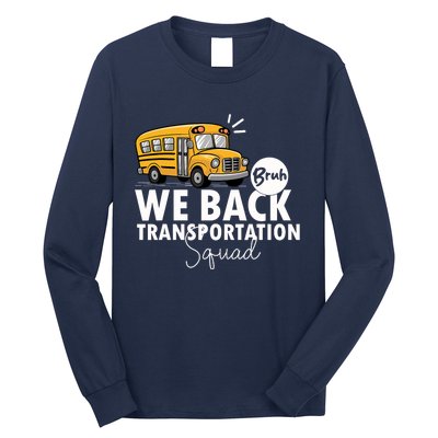 Vintage Transportation Squad Retro School Bus Driver Long Sleeve Shirt