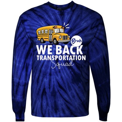 Vintage Transportation Squad Retro School Bus Driver Tie-Dye Long Sleeve Shirt