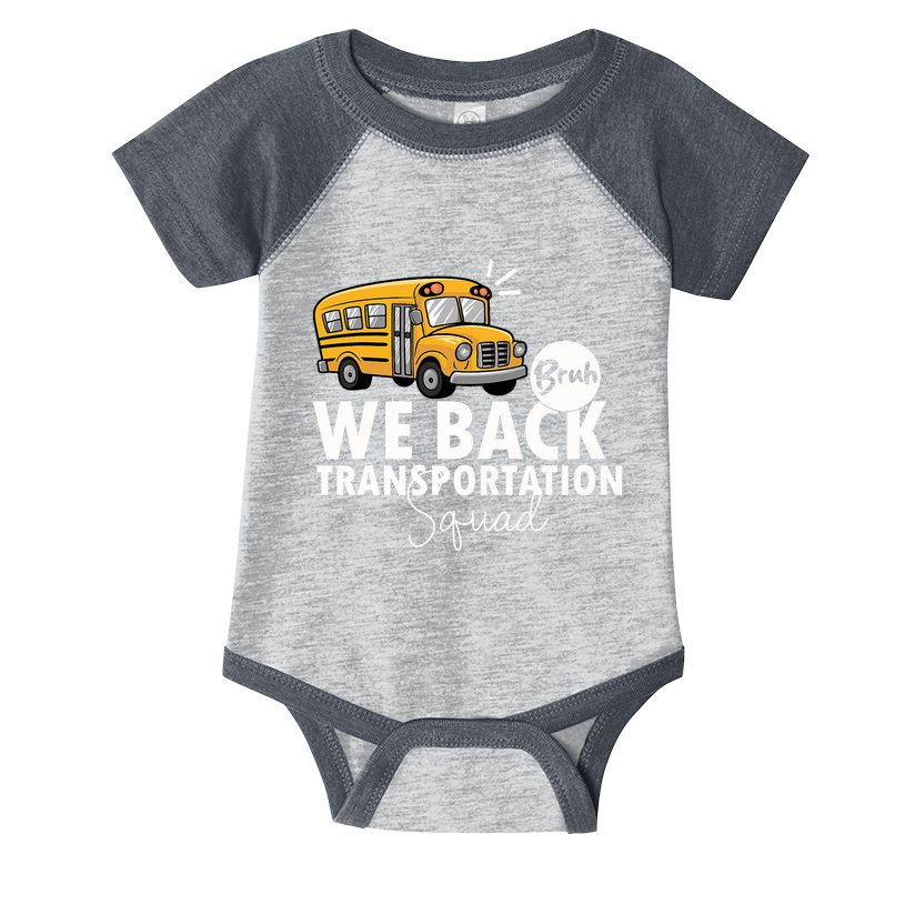 Vintage Transportation Squad Retro School Bus Driver Infant Baby Jersey Bodysuit