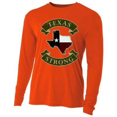 Vintage Texas Strong Logo Cooling Performance Long Sleeve Crew