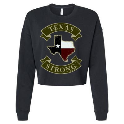 Vintage Texas Strong Logo Cropped Pullover Crew