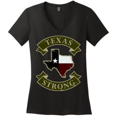 Vintage Texas Strong Logo Women's V-Neck T-Shirt
