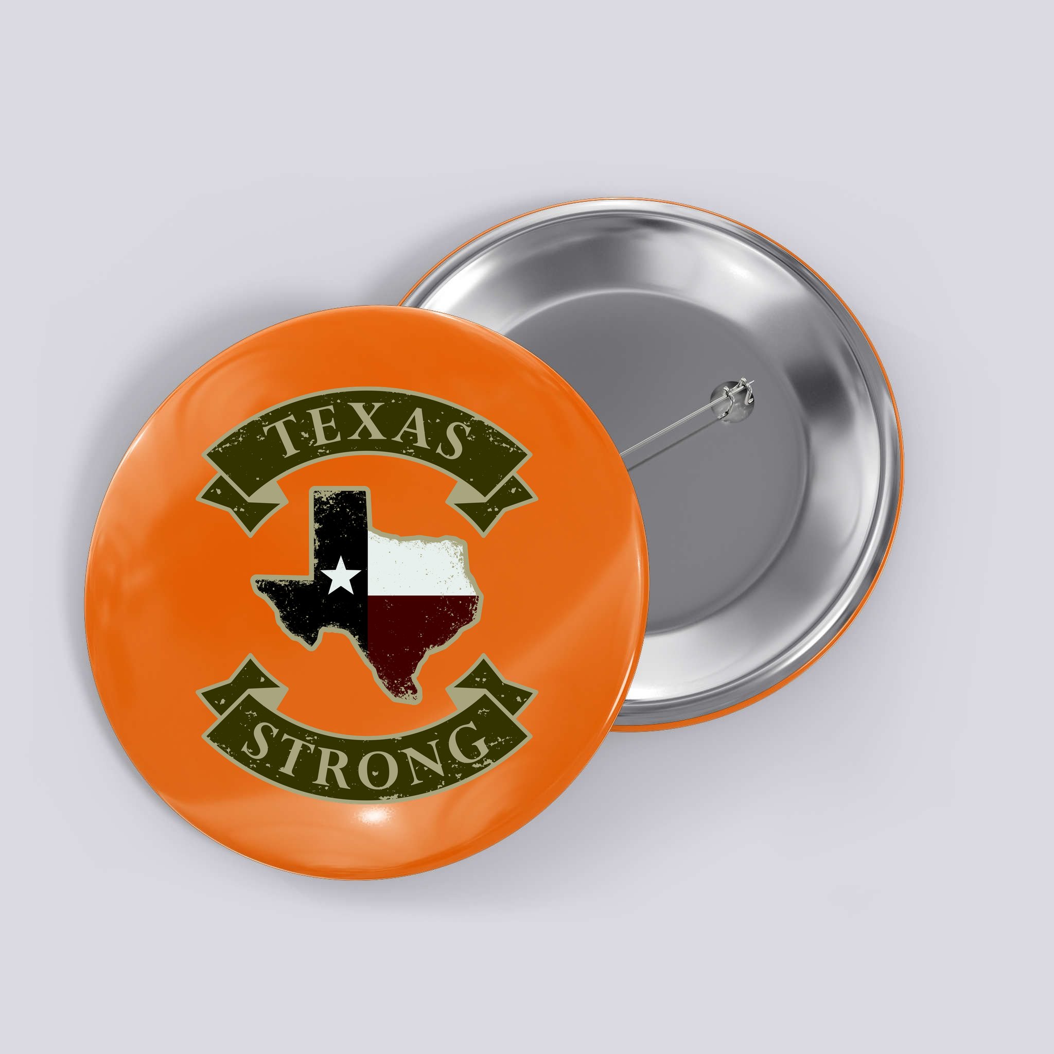 Vintage Texas Strong Logo Button