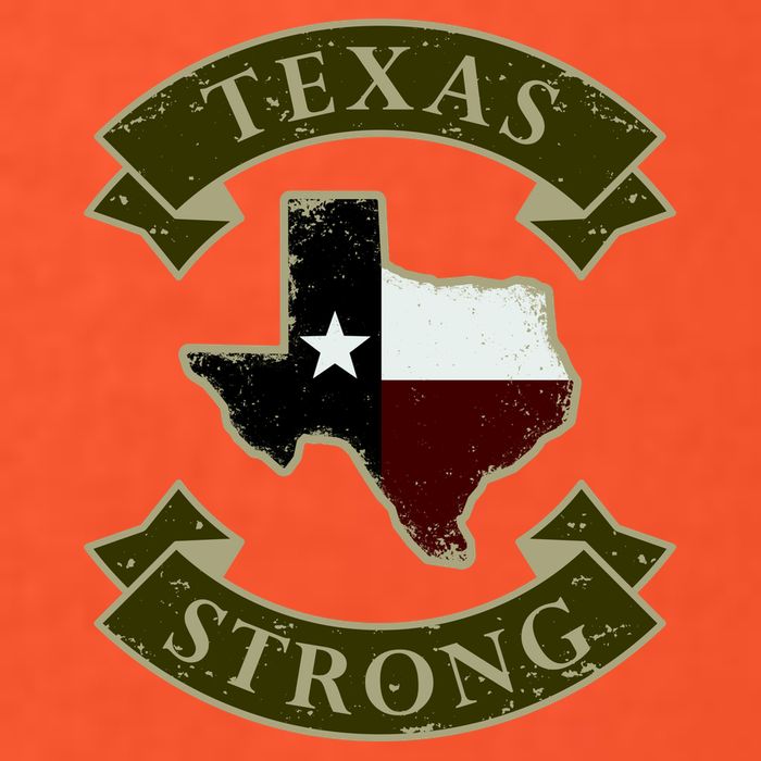 Vintage Texas Strong Logo Button