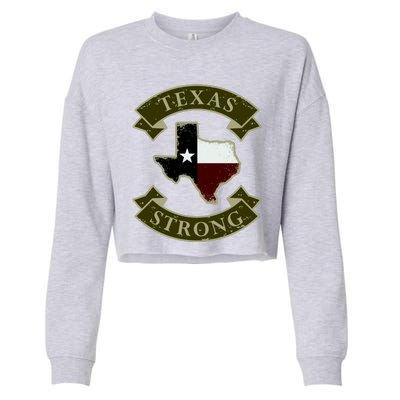 Vintage Texas Strong Logo Cropped Pullover Crew