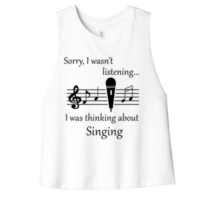 Voice Trainer Singer Music Teacher Musician Gift Women's Racerback Cropped Tank