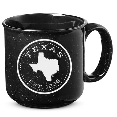 Vintage Texas State Map For Souvenirs 15oz Campfire Ceramic Mug