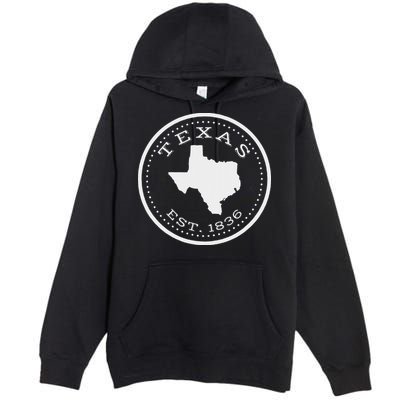 Vintage Texas State Map For Souvenirs Premium Pullover Hoodie