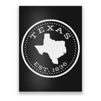 Vintage Texas State Map For Souvenirs Poster
