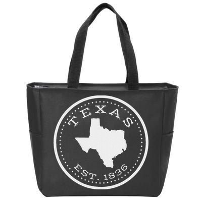 Vintage Texas State Map For Souvenirs Zip Tote Bag